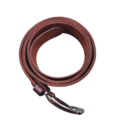 Genuine Leather Belt - Brown - Vegetable Tanned - Width 4 cm