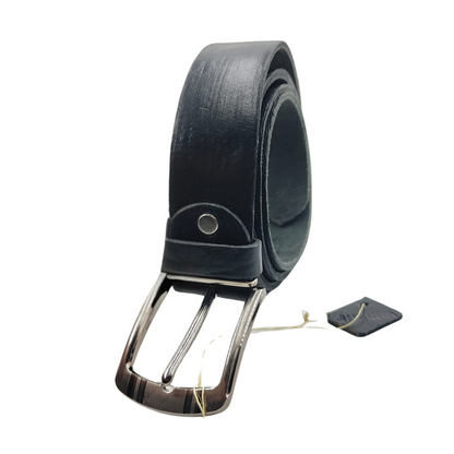 Black genuine leather belt – Vegetable tanned