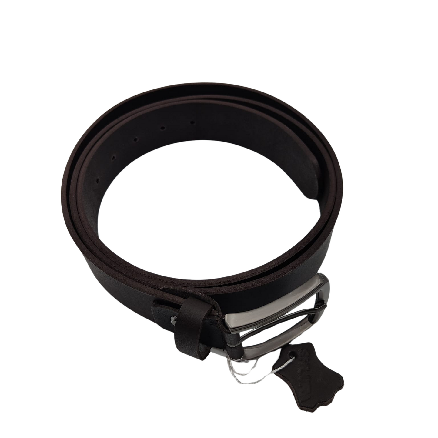 Cowhide Leather Belt - Dark Brown (Vegetable Tanned)