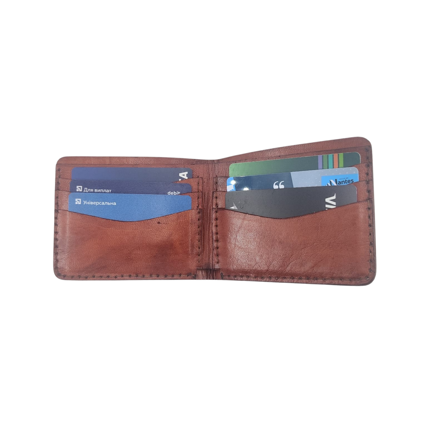 Goat Leather Wallet - Double Layer & Hand Stitched