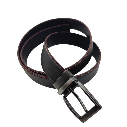 Ceinture de costume réversible en cuir de chèvre – 2 en 1