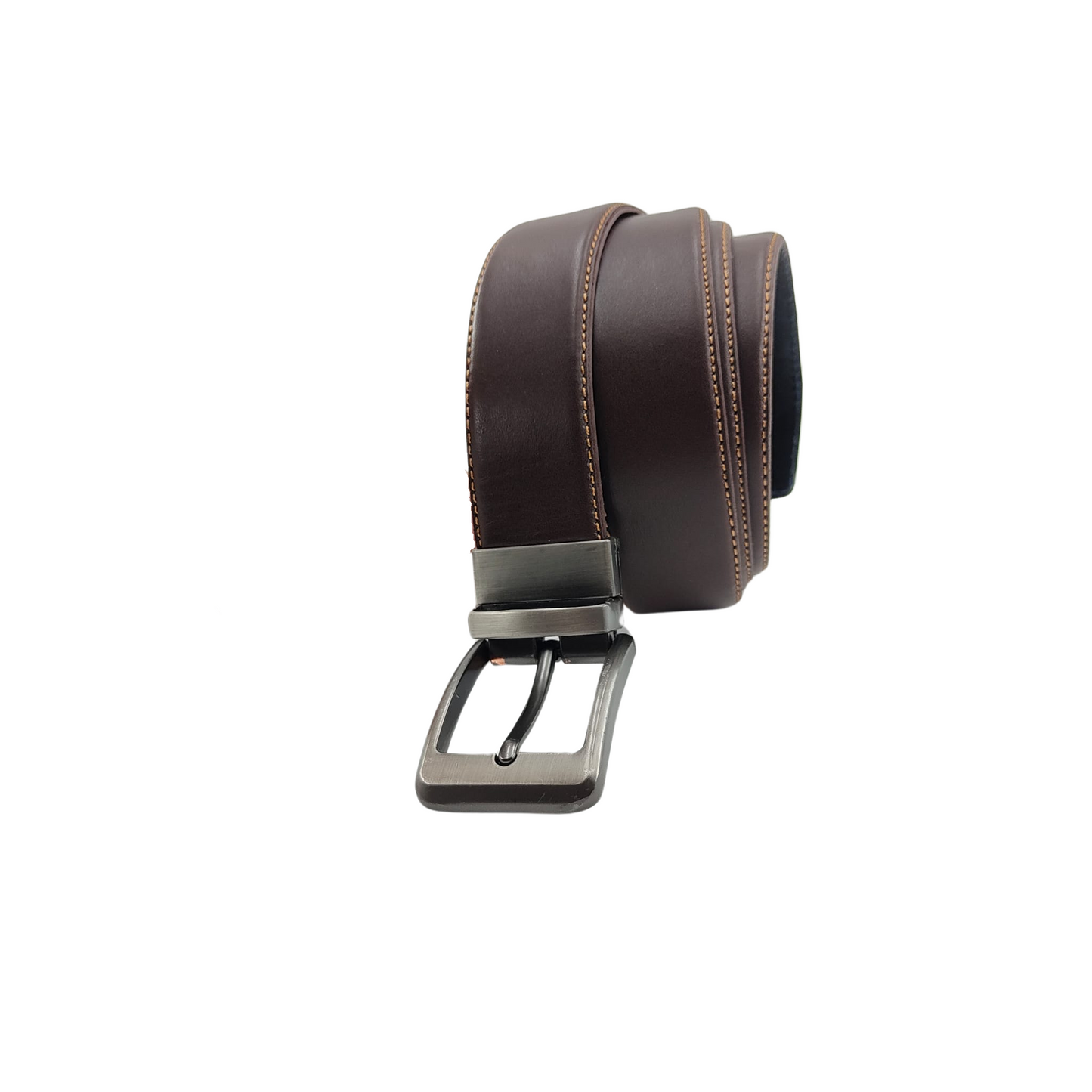 2 in 1 Reversible Goat Leather Belt – Double Sided Ultra-Easy Swivel Buckle