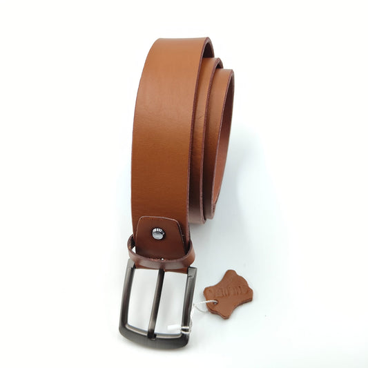 Ceinture en Cuir de Vachette - Marron clair (Tannage Végétal)