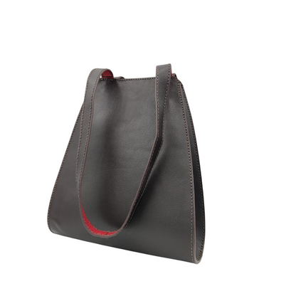 Sac cabas en cuir véritable - Design pliable et artisanal